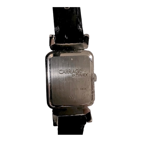 CARRIAGE Vintage Rectangular Watch Leatther Strap - Picture 3 of 8